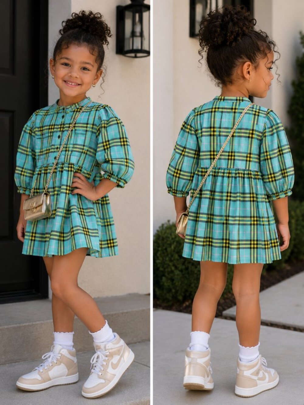 Young Girl Burberry Tunic Dress -  6